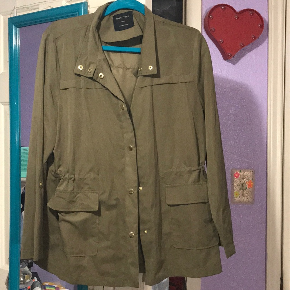 Thin Olive Green Jacket